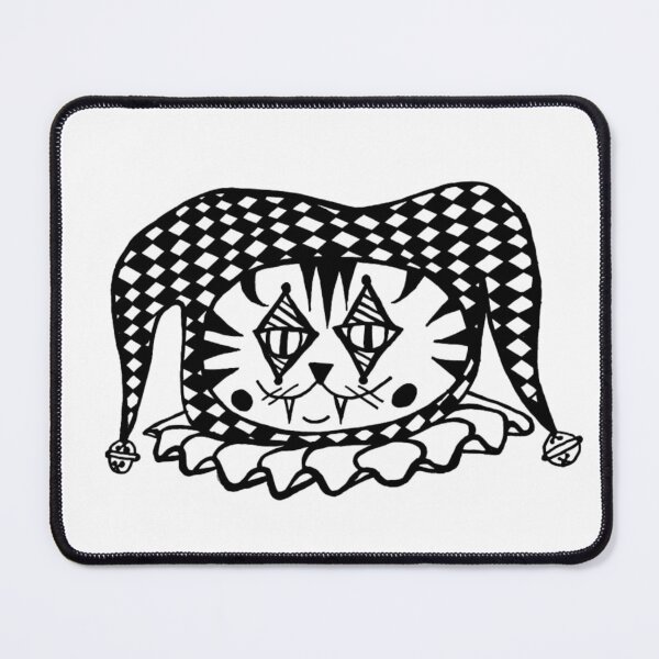 Item preview, Wide Carnival Circus Jetser Kitty Cat Greyscale designed and sold by KayTurtless.
