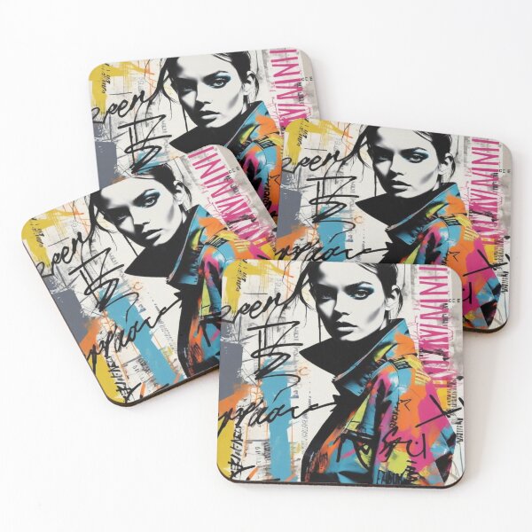 Item preview, Rebel Chic - Bold Graffiti Fashion Portrait designed and sold by SparkyBamBam.