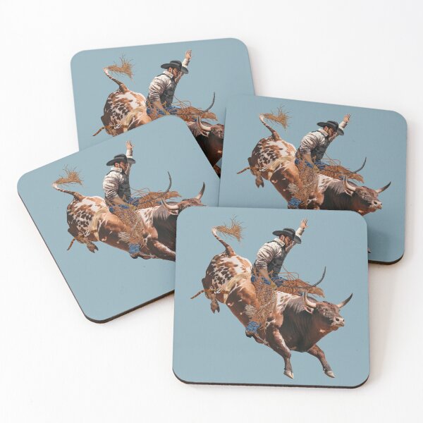 Item preview, Rodeo Cowboy Riding a Bucking Bull designed and sold by Phat Dog Designs .