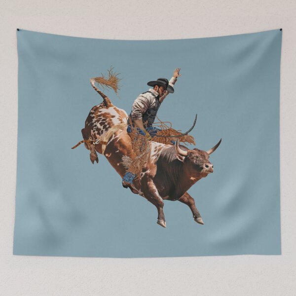 Item preview, Rodeo Cowboy Riding a Bucking Bull designed and sold by Phat Dog Designs .