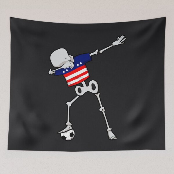 Item preview, Dabbing Soccer Football Skeleton USA designed and sold by melsens.