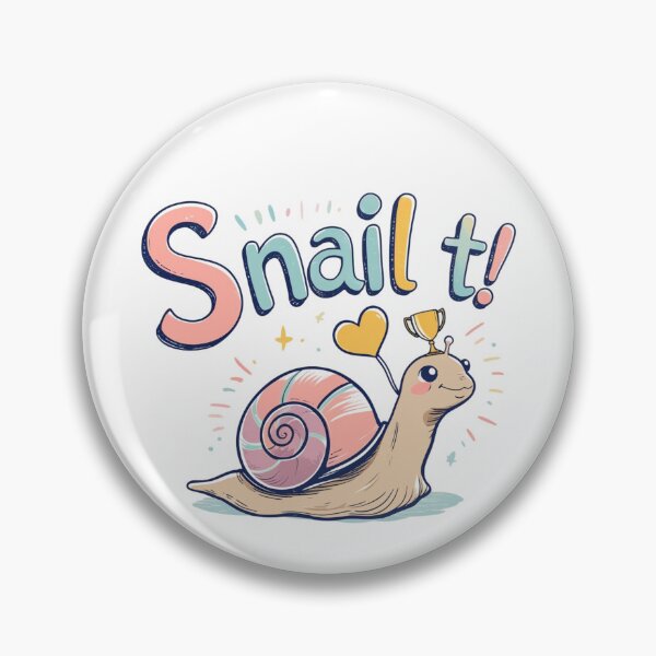 Item preview, Snail It! – Cute Motivational Snail Illustration designed and sold by DreamyDesigns17.