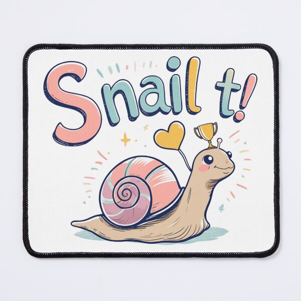 Item preview, Snail It! – Cute Motivational Snail Illustration designed and sold by DreamyDesigns17.