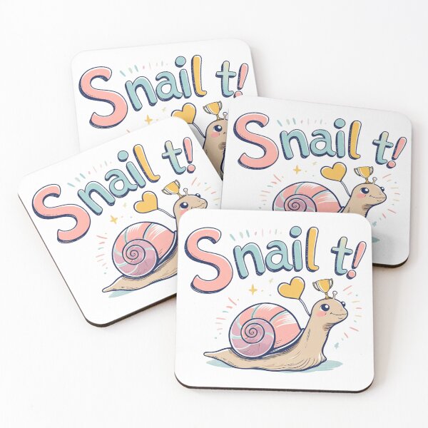 Item preview, Snail It! – Cute Motivational Snail Illustration designed and sold by DreamyDesigns17.
