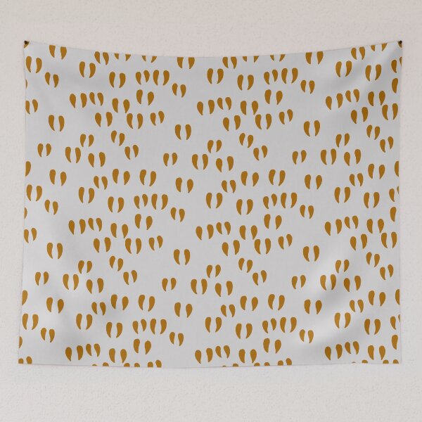 Item preview, Whitetail deer tracks on ivory background designed and sold by aysegulkacar.