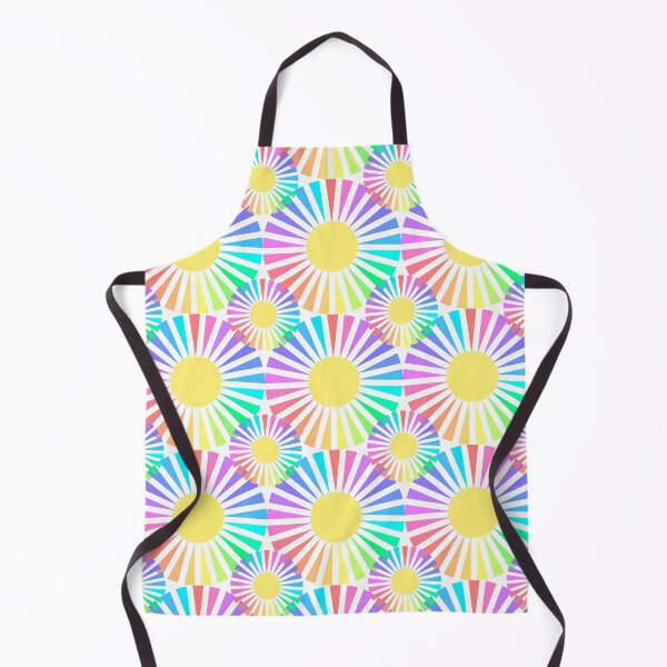 Item preview, Happy Pastel Sunburst Pattern On White designed and sold by QuestingPixel.