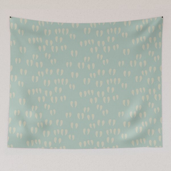 Item preview, Whitetail deer tracks on teal background designed and sold by aysegulkacar.