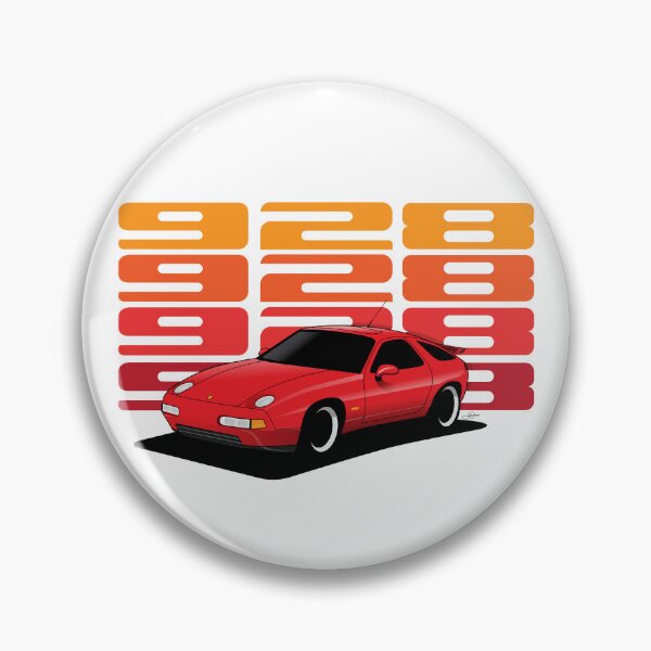 Item preview, Porsche 928 GTS retro Illustration Guards Red designed and sold by blackdogshop.