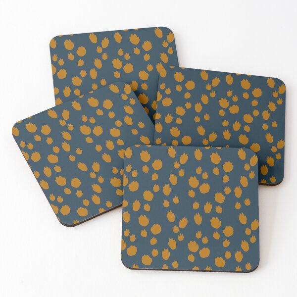 Item preview, Cottontail rabbit tracks on dark blue background designed and sold by aysegulkacar.
