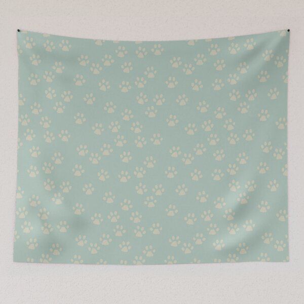 Item preview, Panther tracks on teal background designed and sold by aysegulkacar.
