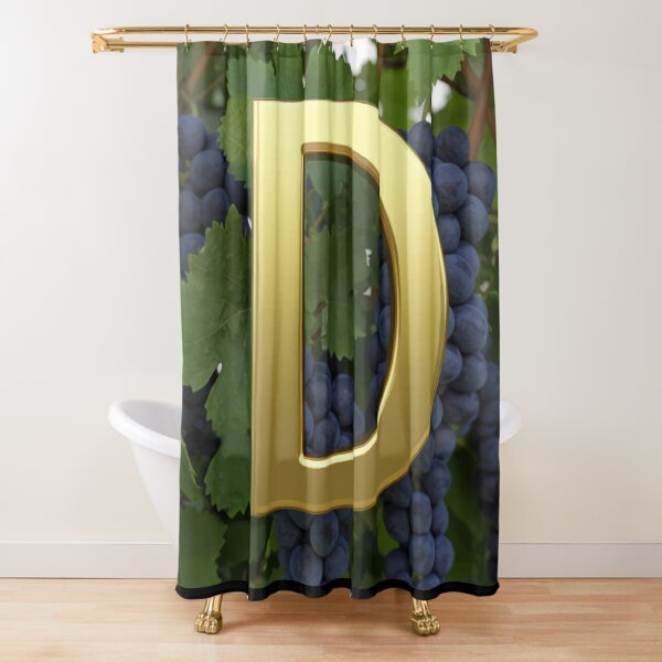 VINEYARD LETTER D Shower Curtain