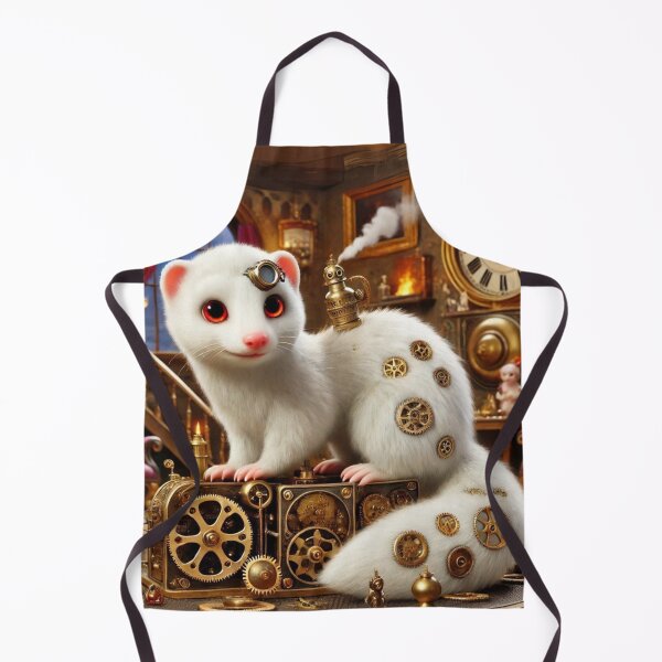 Item preview, Steampunk White Ferret designed and sold by Sillytoe.