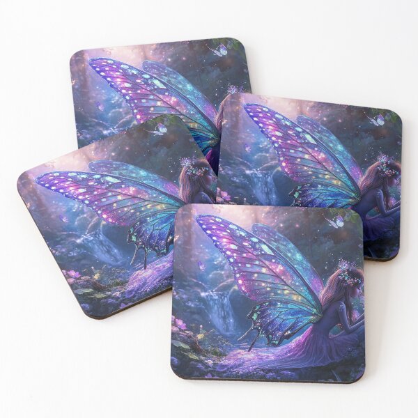 Item preview, Enchanted Realm: Purple Winged Garden Fairy  designed and sold by ACuriousshoppe.