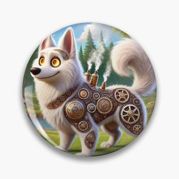 Item preview, Steampunk White German Shepherd designed and sold by Sillytoe.