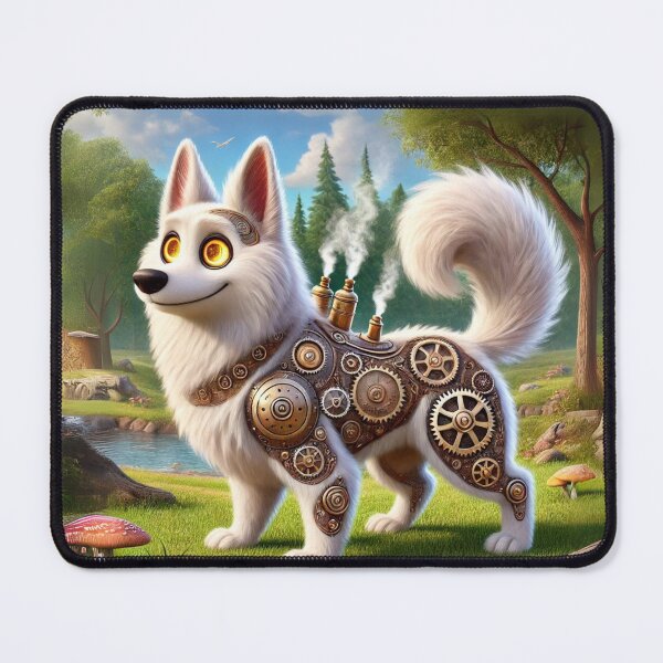 Item preview, Steampunk White German Shepherd designed and sold by Sillytoe.