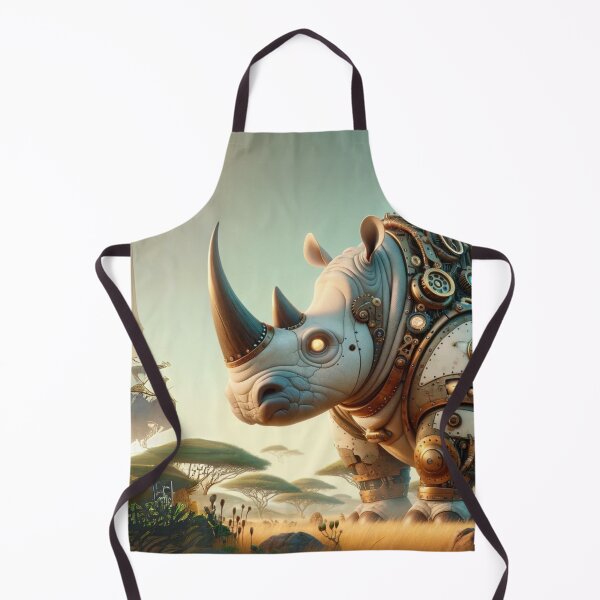 Item preview, Steampunk White Rhinoceros designed and sold by Sillytoe.