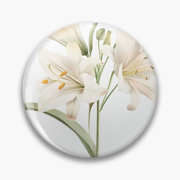 Item preview, White lilies with buds designed and sold by Virginiia89.