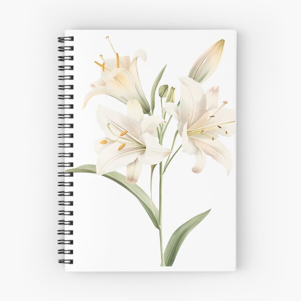 Item preview, White lilies with buds designed and sold by Virginiia89.