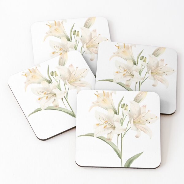 Item preview, White lilies with buds designed and sold by Virginiia89.