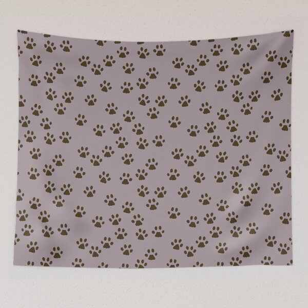 Item preview, Panther tracks on thistle purple background designed and sold by aysegulkacar.