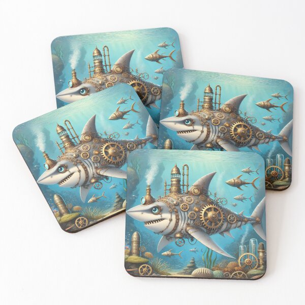 Item preview, Steampunk White Shark designed and sold by Sillytoe.