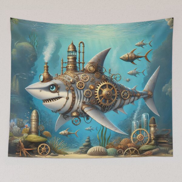 Item preview, Steampunk White Shark designed and sold by Sillytoe.