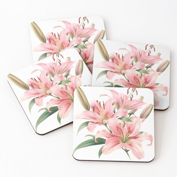 Item preview, Pink lily flower illustration designed and sold by Virginiia89.