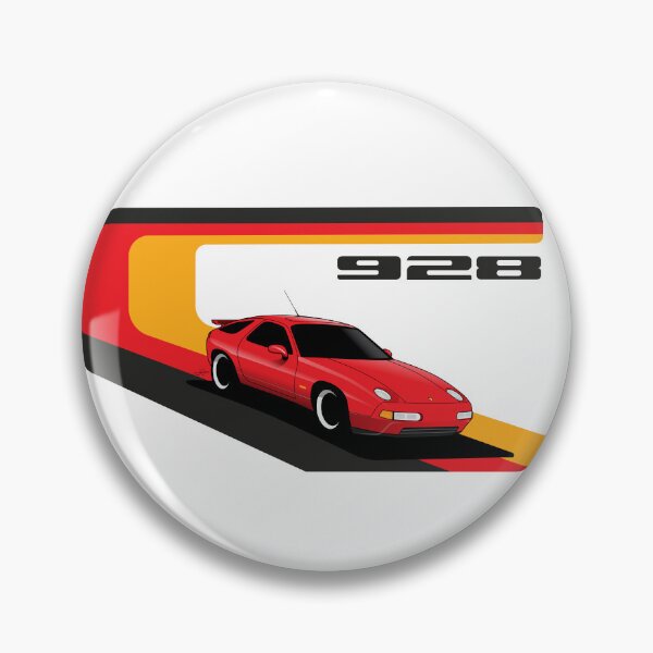 Item preview, Porsche 928 retro with german colors illustration designed and sold by blackdogshop.