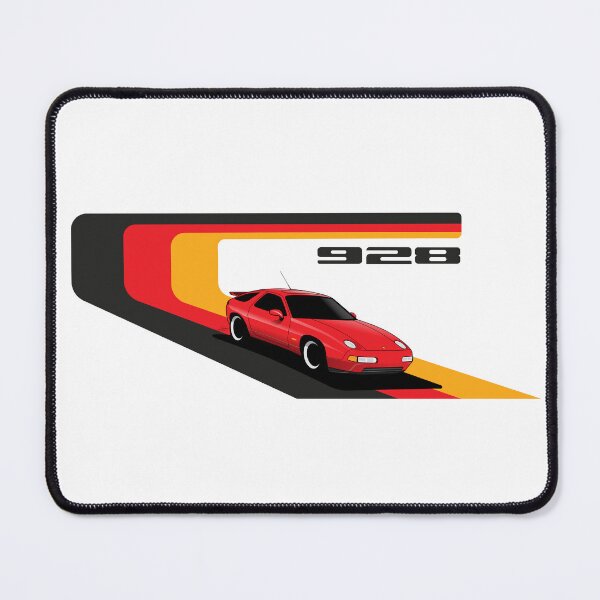 Item preview, Porsche 928 retro with german colors illustration designed and sold by blackdogshop.