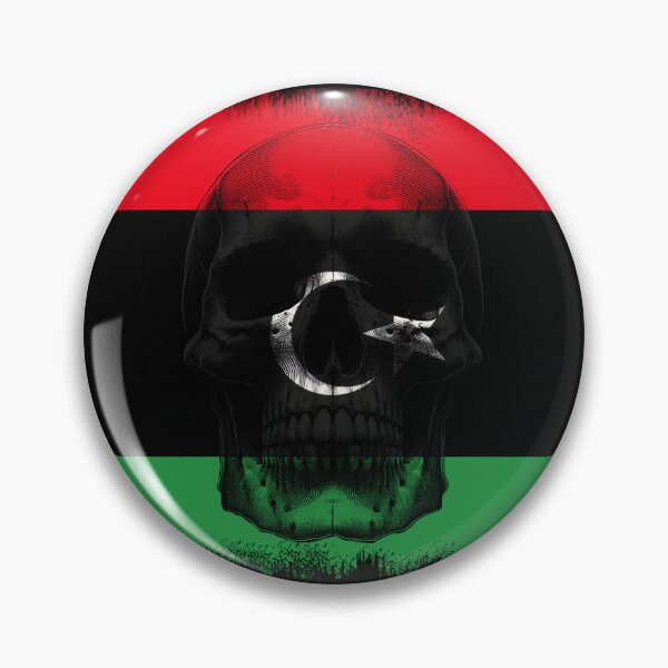 Item preview, LIBYA SKULL FLAG NATION RAREART COUNTRY HALLOWEEN #ogirdor designed and sold by ogirdorgraphics.