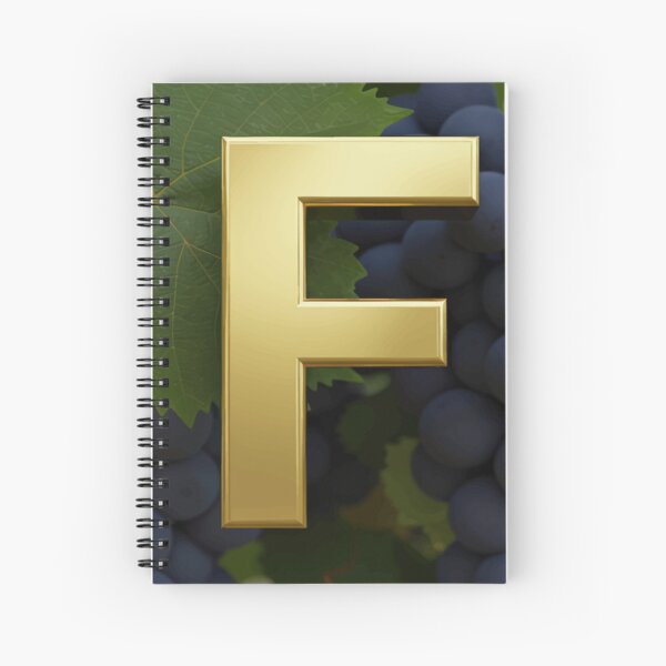 VINEYARD LETTER F Spiral Notebook