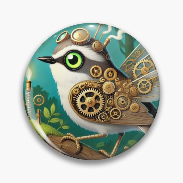 Item preview, Steampunk White-Eyed Vireo designed and sold by Sillytoe.