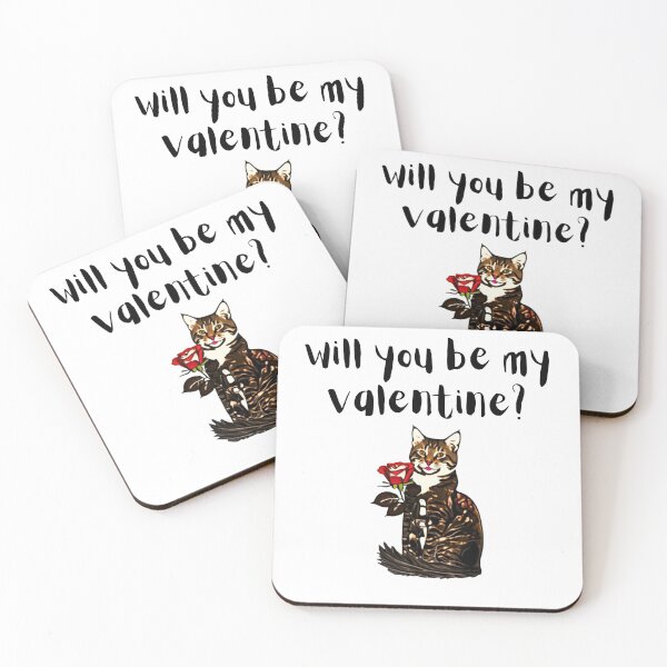 Item preview, Will you be my valentine? Silly cat  designed and sold by PumpkinOnMars.