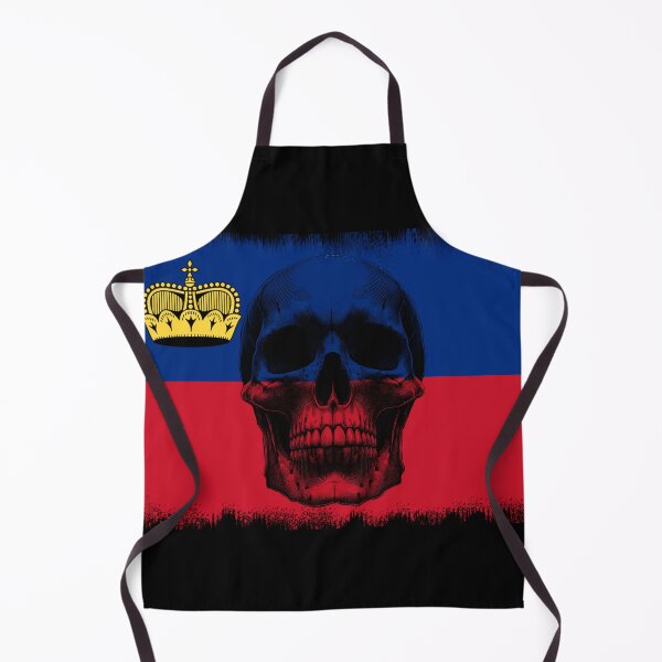 Item preview, LIECHTENSTEIN SKULL FLAG NATION RAREART COUNTRY HALLOWEEN #ogirdor designed and sold by ogirdorgraphics.