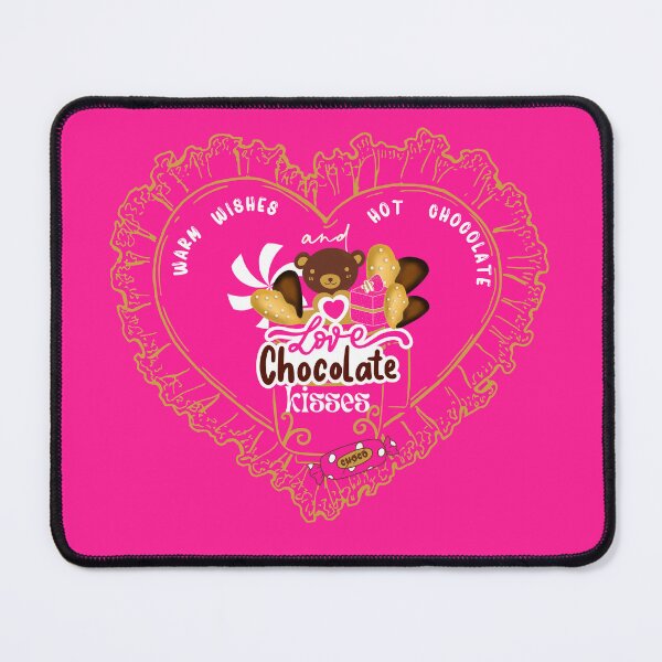 Item preview, HOTPINK LACE HEART WARM WISHES AND HOT CHOCOLATE KISSES designed and sold by wildwhimsical.
