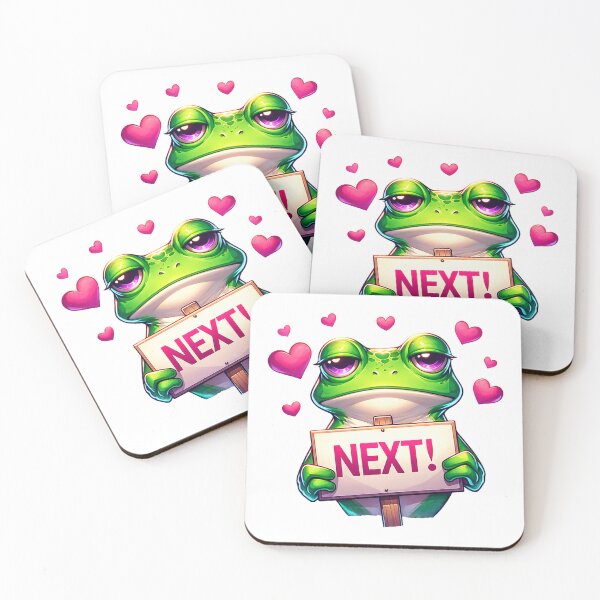 Item preview, Cute Frog NEXT Anti-Valentine Design designed and sold by Lola Mystique Boutique.