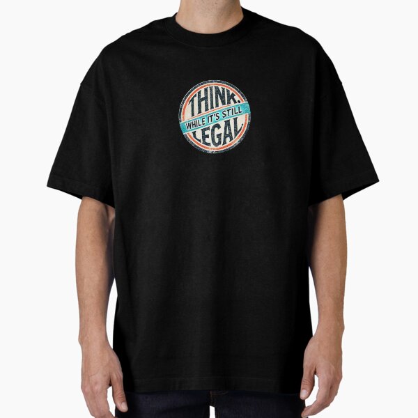 Item preview, Think. While it's still legal — vintage-style circular print designed and sold by Hey Hoy!.