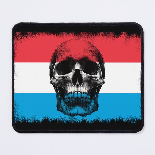 Item preview, LUXEMBOURG SKULL FLAG NATION RAREART COUNTRY HALLOWEEN #ogirdor designed and sold by ogirdorgraphics.