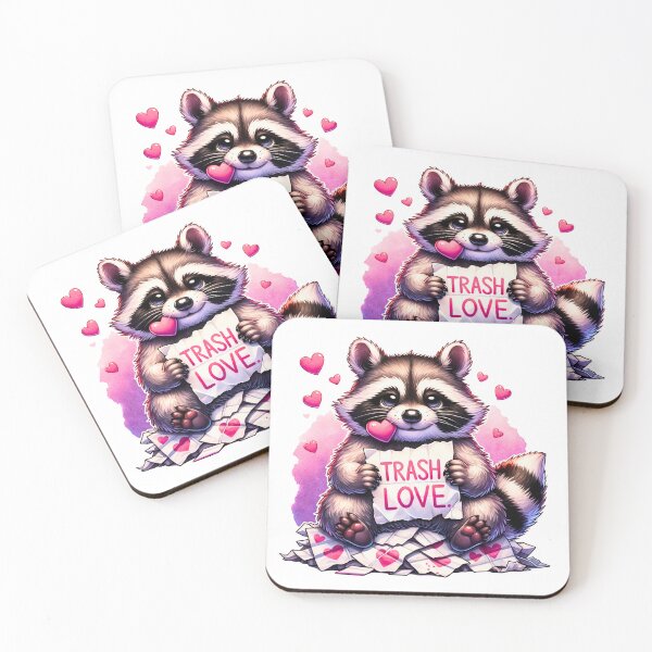 Item preview, Trash Love Anti-Valentine Design - Cute Raccoon designed and sold by Lola Mystique Boutique.