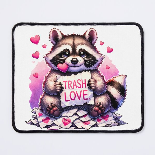 Item preview, Trash Love Anti-Valentine Design - Cute Raccoon designed and sold by Lola Mystique Boutique.