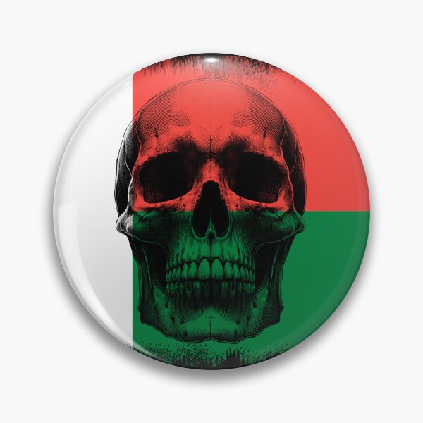 Item preview, MADAGASCAR SKULL FLAG NATION RAREART COUNTRY HALLOWEEN #ogirdor designed and sold by ogirdorgraphics.