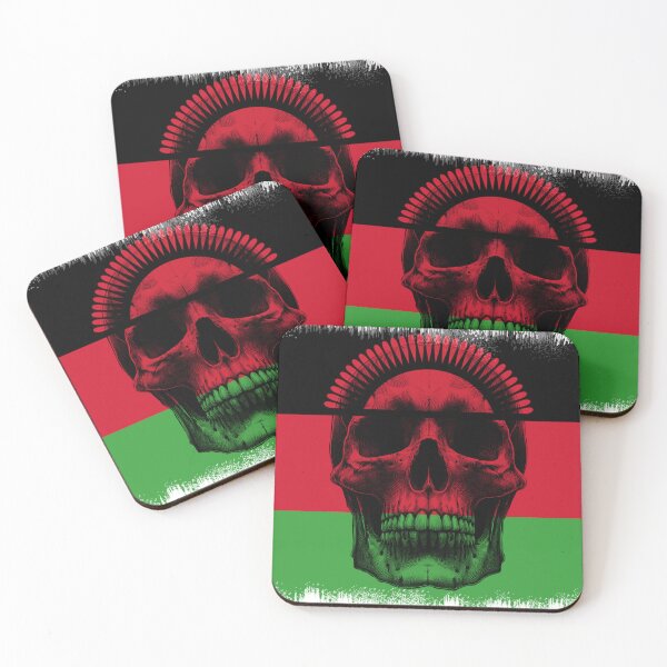 Item preview, MALAWI SKULL FLAG NATION RAREART COUNTRY HALLOWEEN #ogirdor designed and sold by ogirdorgraphics.
