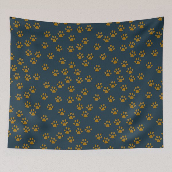 Item preview, Panther tracks on dark blue background designed and sold by aysegulkacar.