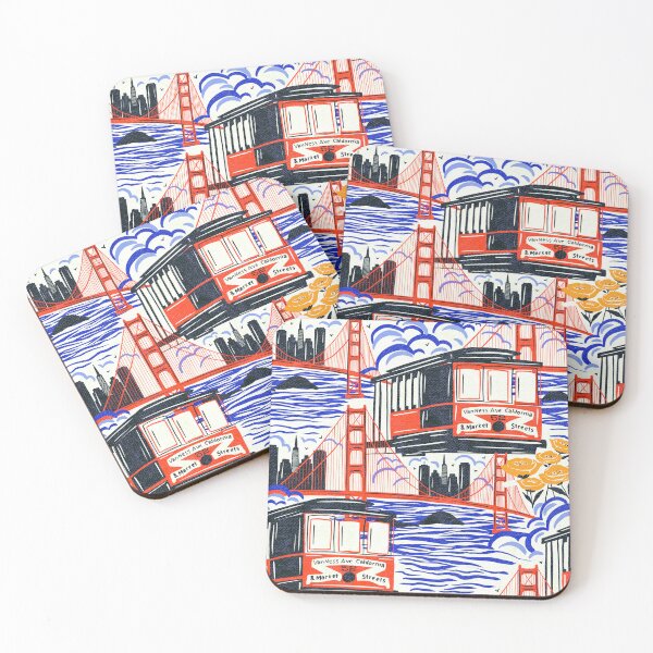 Item preview, Vibrant Retro-inspired Iconic San Francisco vibes designed and sold by NancyDzines.