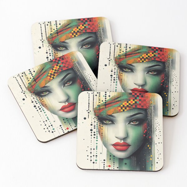 Item preview, "Mosaic Muse: The Face of Modern Art" designed and sold by bloorose.