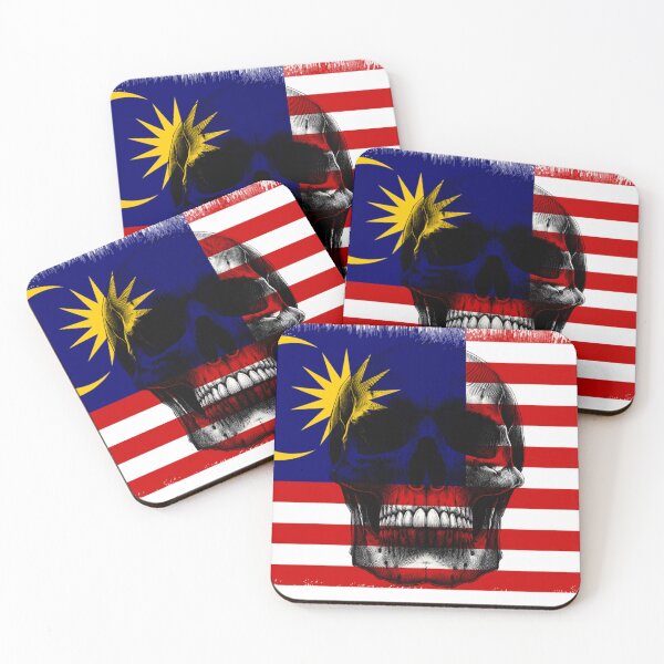 Item preview, MALAYSIA SKULL FLAG NATION RAREART COUNTRY HALLOWEEN #ogirdor designed and sold by ogirdorgraphics.