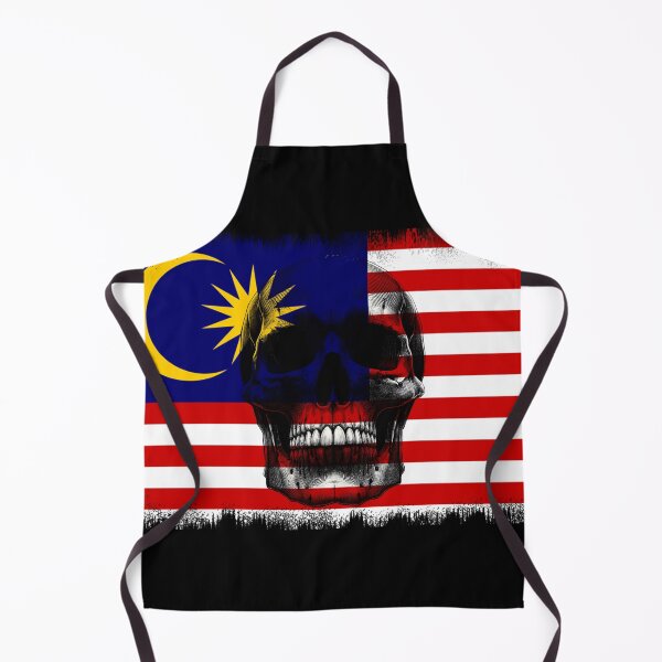 Item preview, MALAYSIA SKULL FLAG NATION RAREART COUNTRY HALLOWEEN #ogirdor designed and sold by ogirdorgraphics.