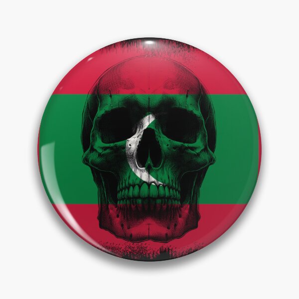Item preview, MALDIVES SKULL FLAG NATION RAREART COUNTRY HALLOWEEN #ogirdor designed and sold by ogirdorgraphics.