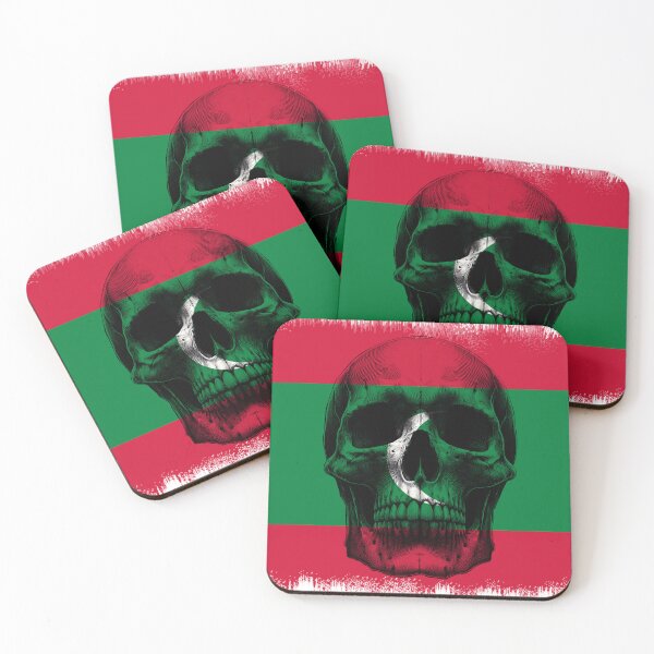 Item preview, MALDIVES SKULL FLAG NATION RAREART COUNTRY HALLOWEEN #ogirdor designed and sold by ogirdorgraphics.