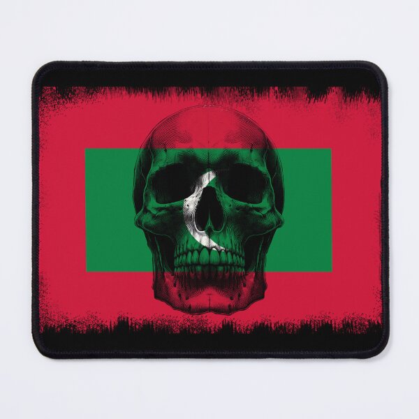 Item preview, MALDIVES SKULL FLAG NATION RAREART COUNTRY HALLOWEEN #ogirdor designed and sold by ogirdorgraphics.